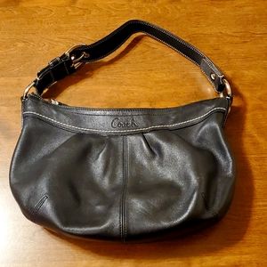 Black leather Coach purse